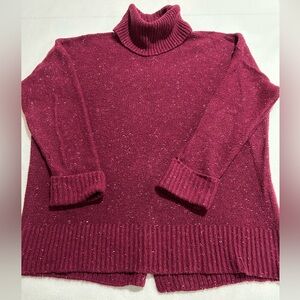 Caslon Dark Red Turtleneck Sweater